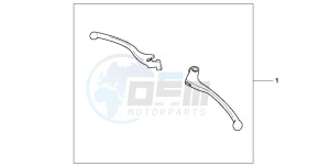 CB750F2 SEVEN FIFTY drawing CHRM LEVER KIT