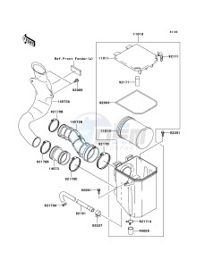 KVF360 4x4 KVF360A6F EU GB drawing Air Cleaner