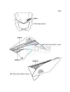 D-TRACKER_125 KLX125DBF GB XX (EU ME A(FRICA) drawing Decals(Ebony)