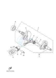 T110C (1DU8) drawing CRANKSHAFT & PISTON