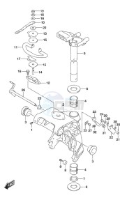 DF 25A drawing Swivel Bracket Tiller Handle w/Power Tilt