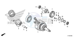 CBR125RSF CBR125RS E drawing CRANKSHAFT/ PI STON