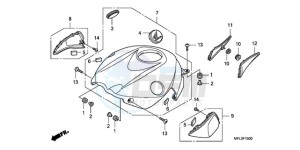 CBR1000RR9 France - (F / CMF MME TRI) drawing TOP SHELTER