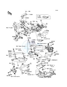 VERSYS KLE650B8F GB XX (EU ME A(FRICA) drawing Frame Fittings