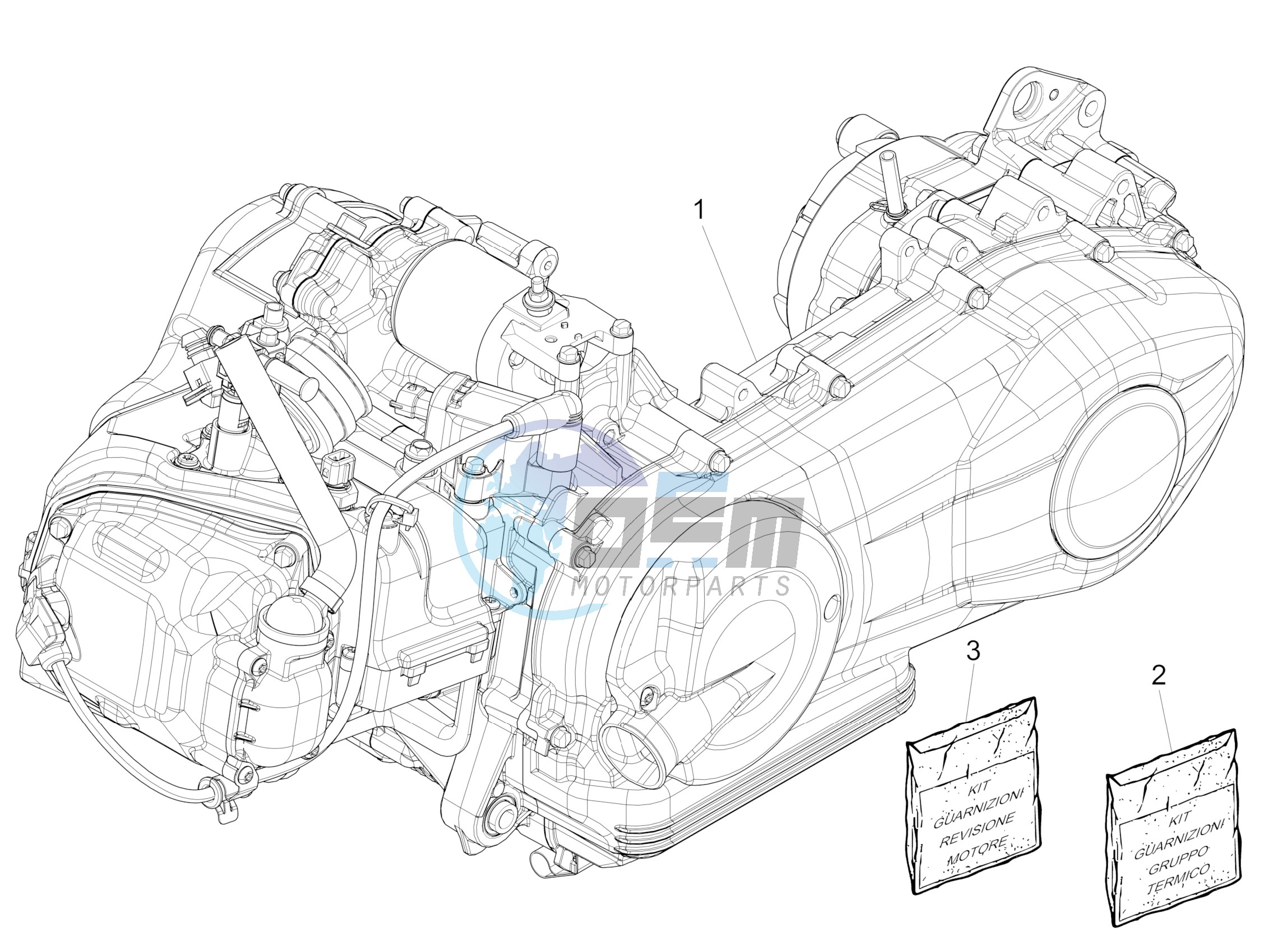 Engine, assembly