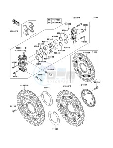 1400GTR_ABS ZG1400CCF FR GB XX (EU ME A(FRICA) drawing Front Brake