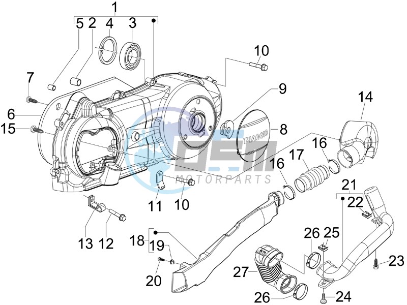 Crankcase cover - Crankcase cooling