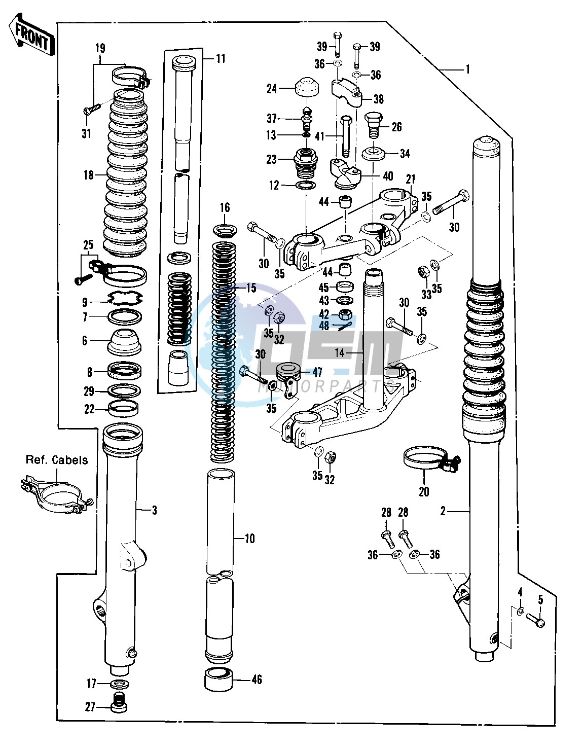 FRONT FORK -- KX420-A2- -