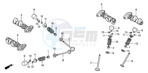 XL1000VA VARADERO drawing CAMSHAFT/VALVE