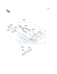 ZX 900 C [NINJA ZX-9R] (C1-C2) [NINJA ZX-9R] drawing TAILLIGHT-- S- -