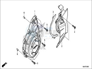 CB500FAH CB500F ED drawing A.C. GENERATOR COVER