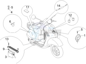 LX 50 4T NL drawing Control switches - Battery - Horn