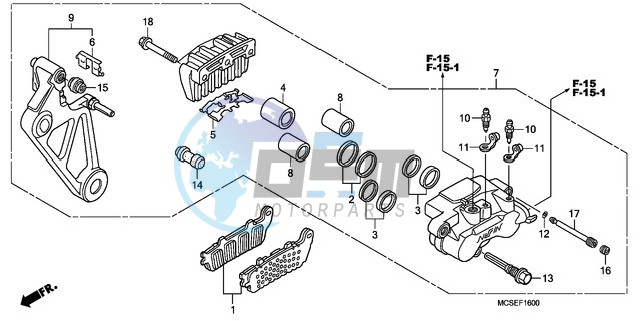 REAR BRAKE CALIPER