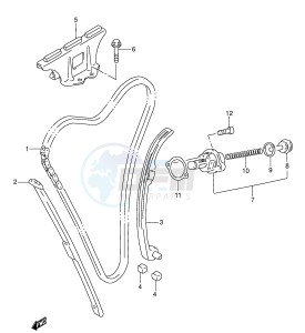 GSX750F (E2) drawing CAM CHAIN