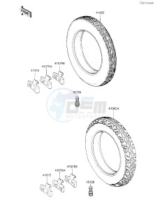 KZ 700 A (A1) drawing TIRES