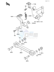 ZX 600 B [NINJA 600RX] (B1) [NINJA 600RX] drawing BRAKE PEDAL_TORQUE LINK