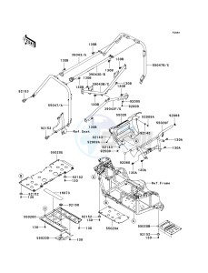 KRF 750 A [TERYX 750 4X4] (A8F) A8F drawing GUARDS_CAB FRAME