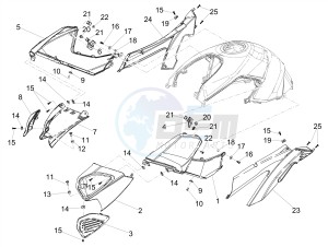 SHIVER 900 E4 ABS NAVI (EMEA) drawing Side fairing