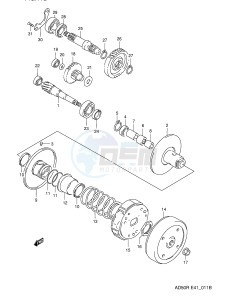 AD50 (E41) drawing TRANSMISSION (2) (MODEL R)