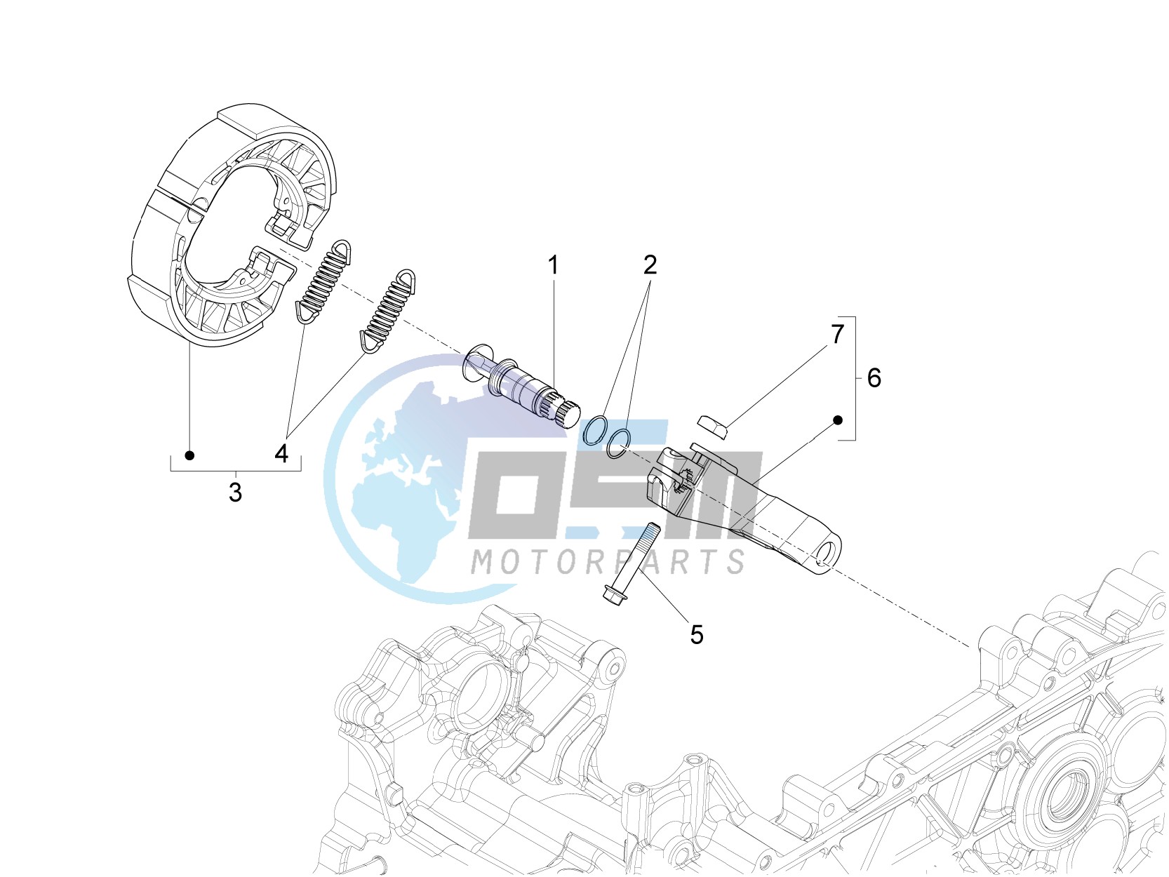 Rear brake - Brake jaw