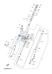 YN50F NEO'S 4 (2AC7 2AC7 2AC7) drawing FRONT FORK