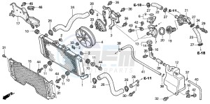 CB1300F CB1300SUPER FOUR drawing RADIATOR (CB1300/F/F1/S)