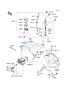 VERSYS_ABS KLE650DBF GB XX (EU ME A(FRICA) drawing Rear Master Cylinder