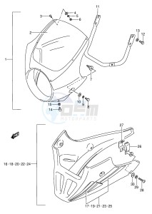 GS500E (E2) drawing COWLING (MODEL K L OPTIONAL)