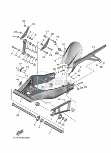 MT-09 MTN890 (B7NV) drawing REAR ARM