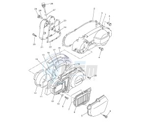 YP R X-MAX 250 drawing CRANKCASE COVER