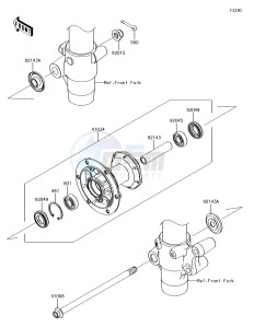 KX85 KX85CGF EU drawing Front Hub