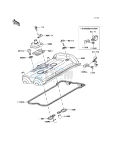 ER-6n ER650A6S GB XX (EU ME A(FRICA) drawing Cylinder Head Cover