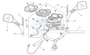 SR 50 IE-Carb drawing Handlebar - Dashboard