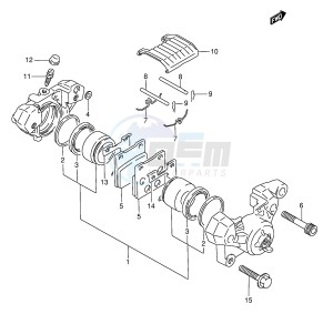 GSX750F (E2) drawing REAR CALIPER (MODEL K L M N)