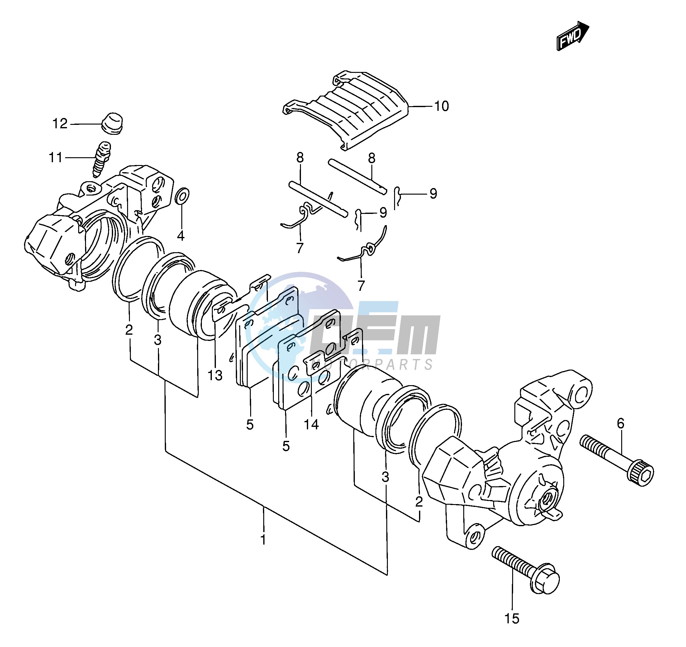 REAR CALIPER (MODEL K L M N)