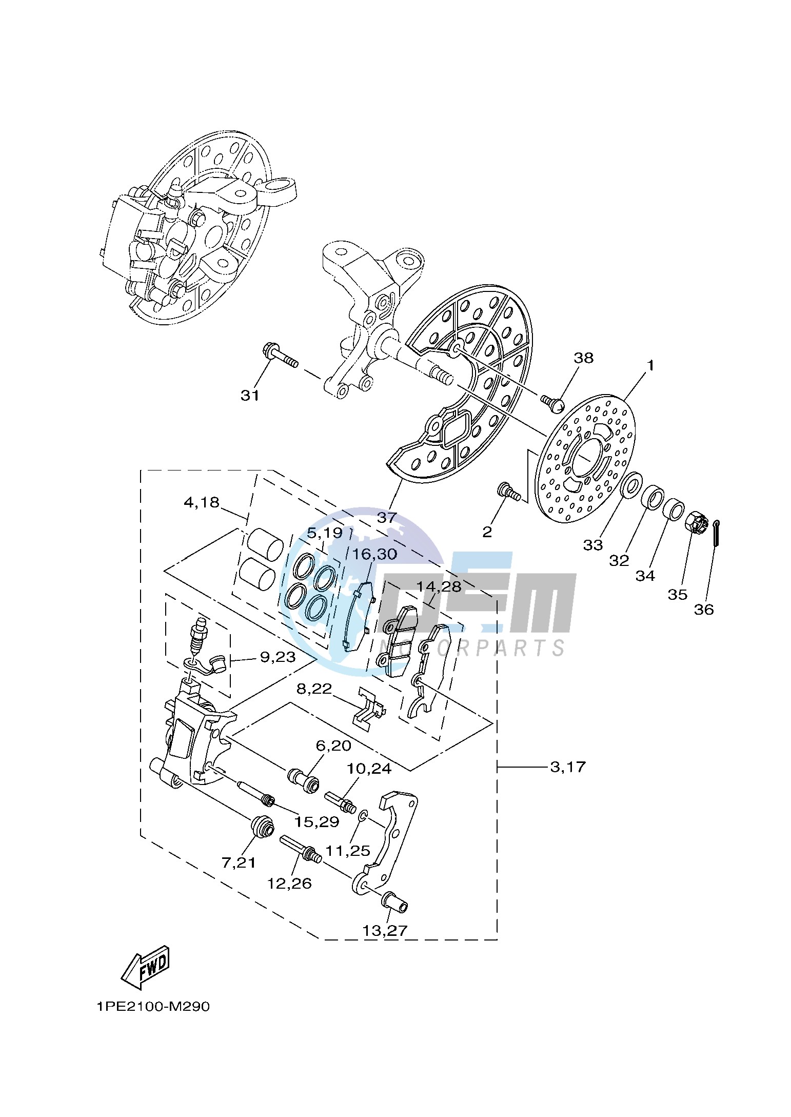 FRONT BRAKE CALIPER