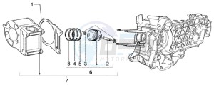 Beverly 125 RST drawing Cylinder - piston - wrist pin assy