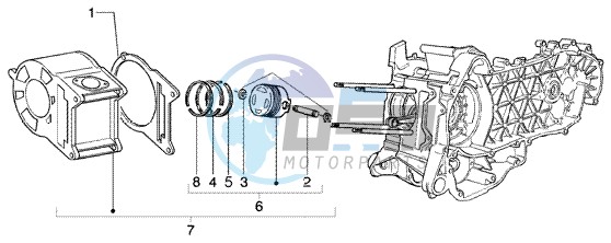 Cylinder - piston - wrist pin assy