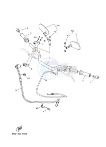 MTM850 MTM-850 XSR900 (B901) drawing STEERING HANDLE & CABLE