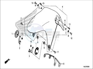 NC750JH Europe Direct - (ED) drawing FRONT FENDER