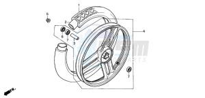 PK50M WALLAROO drawing FRONT WHEEL