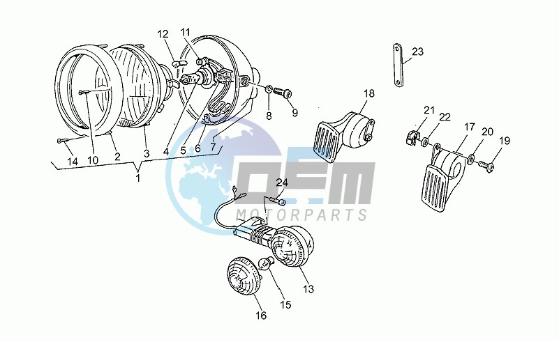 Headlight-horn