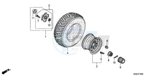 TRX500FAA Australia - (U) drawing REAR WHEEL