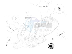 LXV 150 4T 3V E3 (APAC) (CN, RI, VT) drawing Plates - Emblems