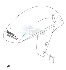 GSX-R600 (E2) drawing FRONT FENDER (MODEL K2 FOR YC2)