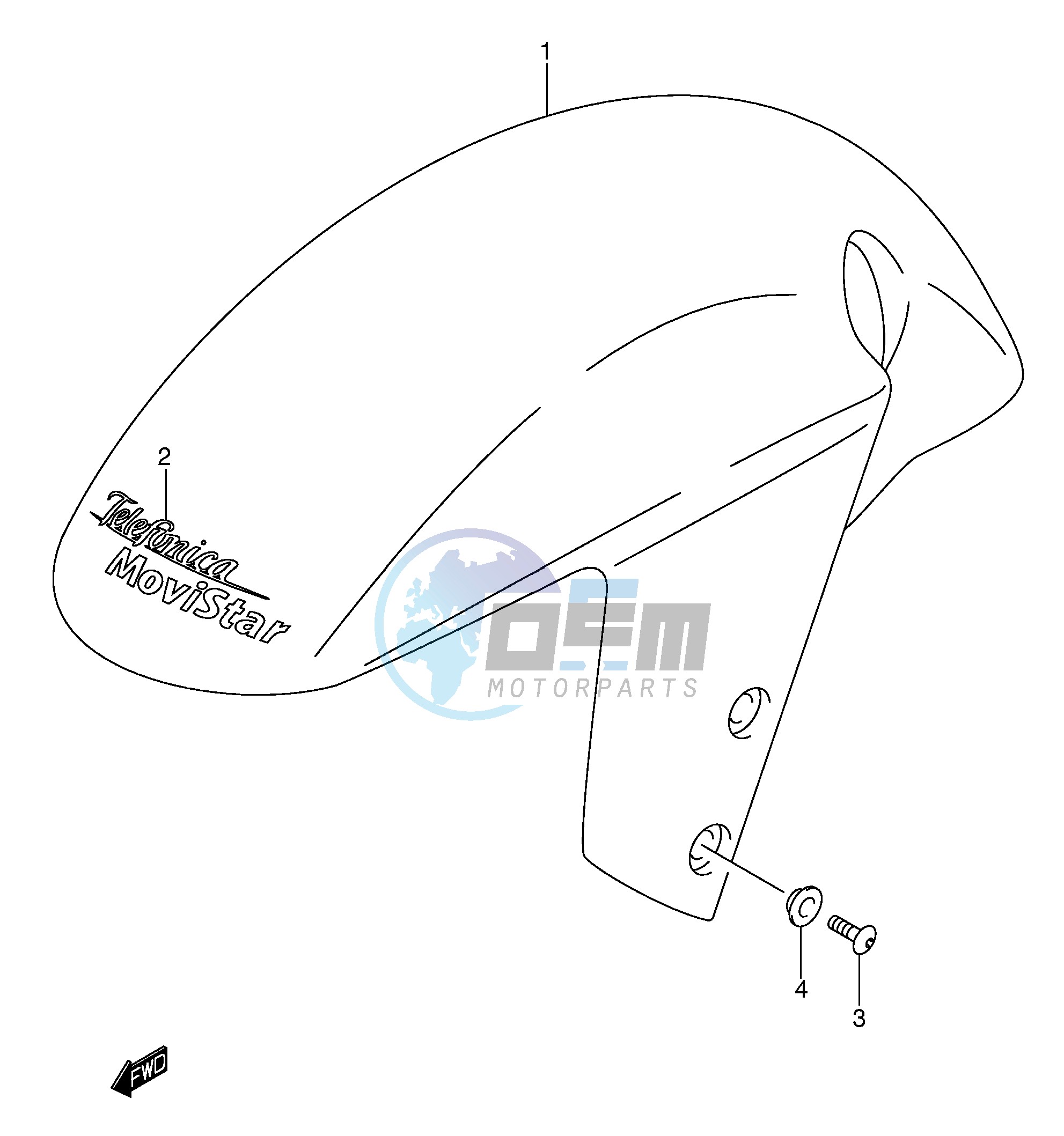 FRONT FENDER (MODEL K2 FOR YC2)