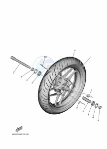 TRACER 9 GT+ MTT890D-K (BLG1) drawing FRONT WHEEL