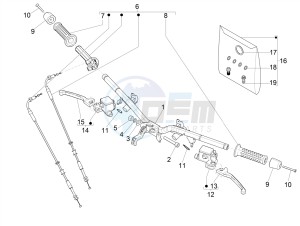 GTS 300 SUPER HPE-TECH 4T 4V IE ABS E4 (EMEA) drawing Handlebars - Master cil.