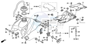 TRX450R drawing FUEL TANK (TRX450R4,5,6,7/ER6,7)