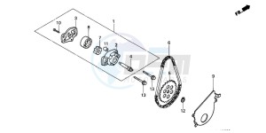 TRX200 FOURTRAX 200 drawing OIL PUMP